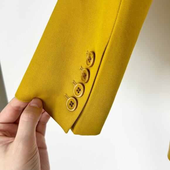 NWT Nili Lotan Valerie Double Breasted Blazer Jacket in Mustard - Picture 8 of 11